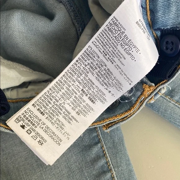 Levi’s Light Blue Distressed 720 High Rise Super Skinny Girls Jeans Size 8 - Picture 16 of 16